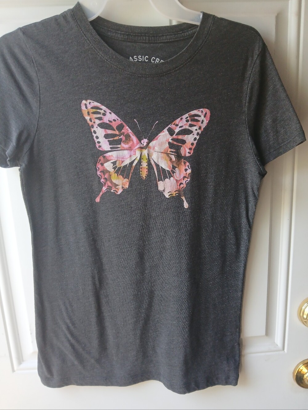 Aeropostale Classic Crewneck Dark Gray T-Shirt Women’s‎ Medium Casual Tee
